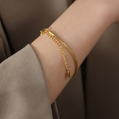 18K Gold Chain Bracelet